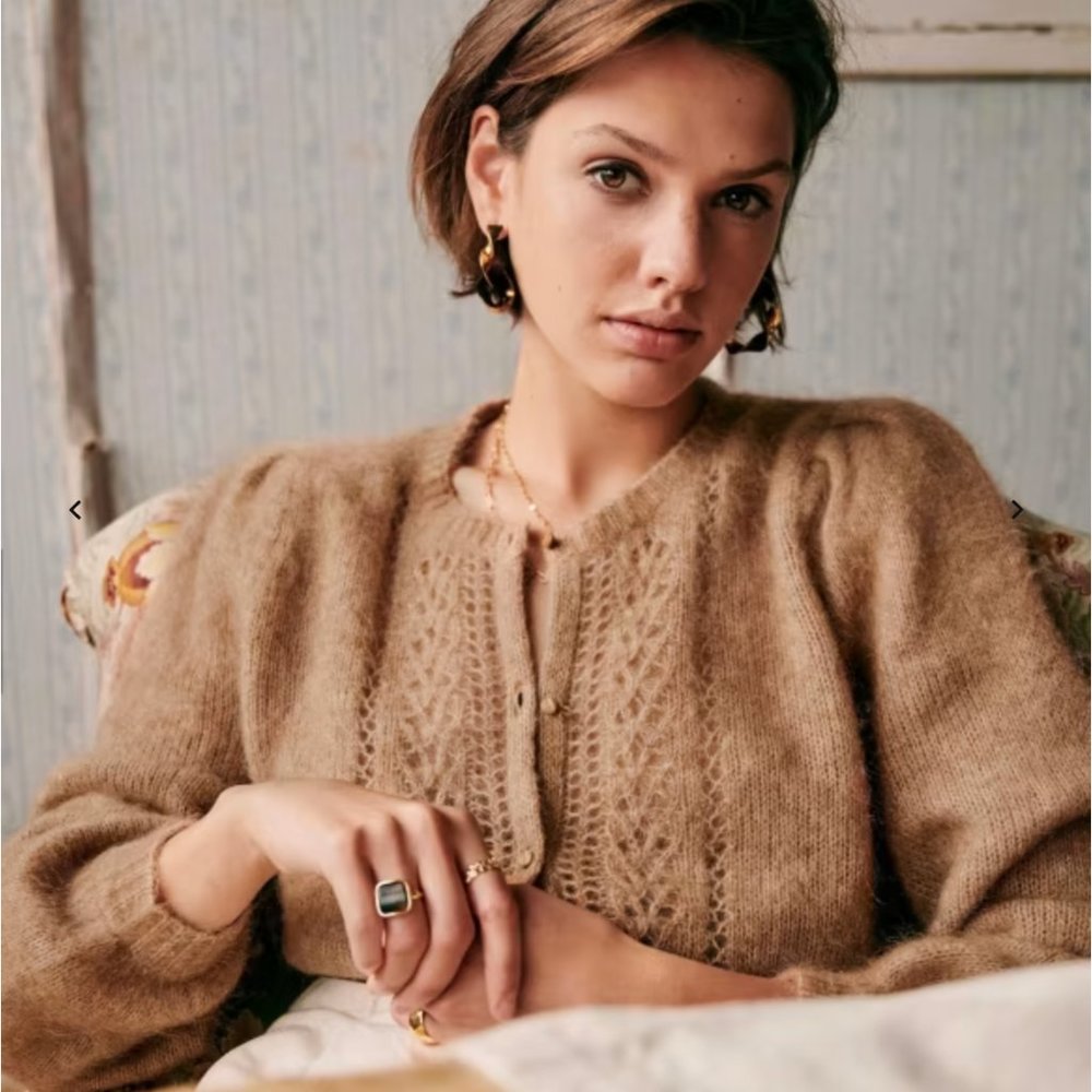NWT Sezane Egide Jumper - Camel